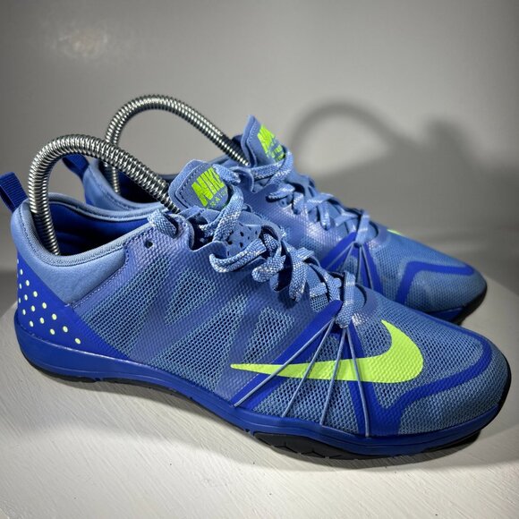 Nike Free Cross Complete Womens Running Shoes Sneakers Size 7 Blue Volt Walking - Picture 2 of 13
